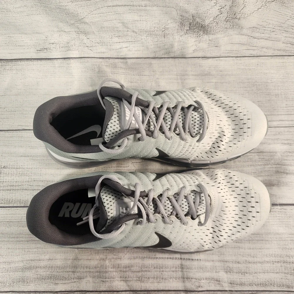 Nike Air Max 2017 Men's Size 11.5 Running Shoes Gray White Black 849559-101
